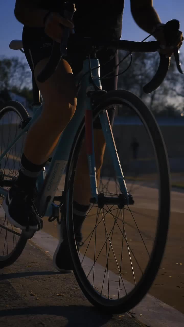 Stock Video Person On A Bicycle Starts To Ride On A Cycling Live Wallpaper