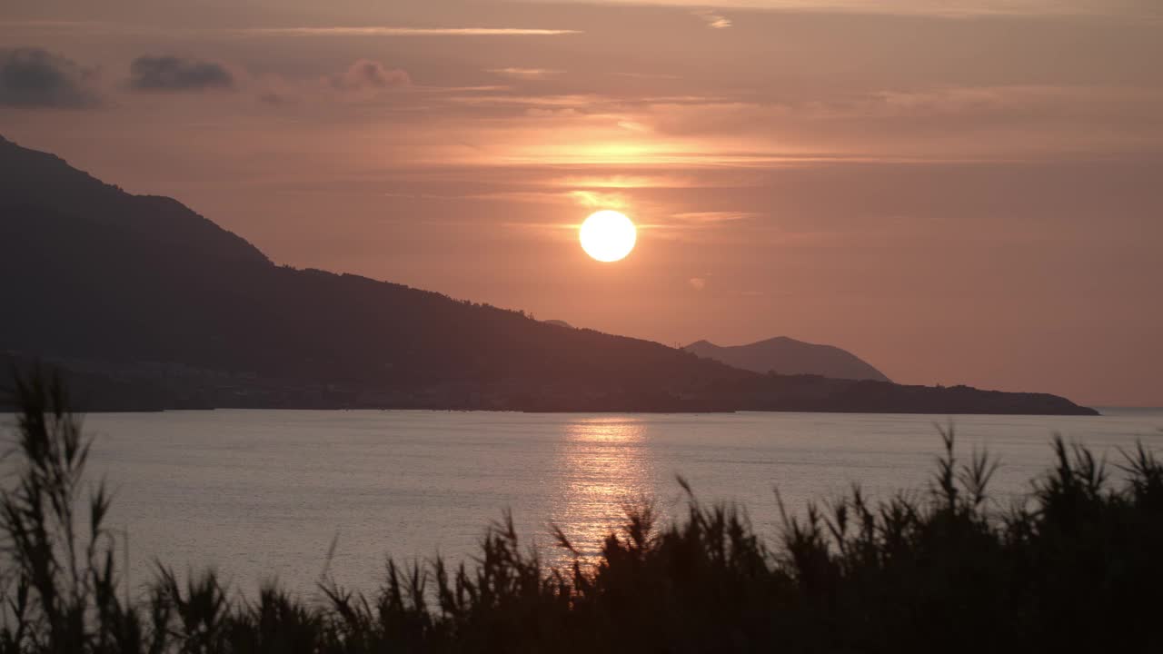 Video Stock Red Sunset Sun On A Coast Live Wallpaper Free