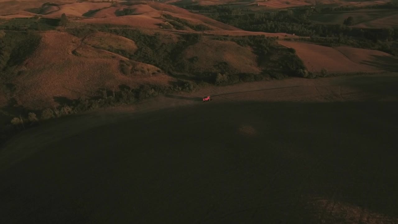 Video Stock Red Tractor Working A Field Live Wallpaper Free