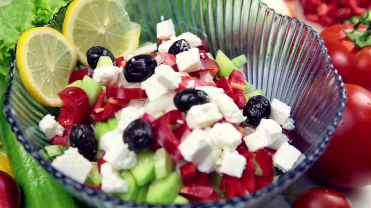 Video Stock Person Preparing A Salad In A Bowl Live Wallpaper Free