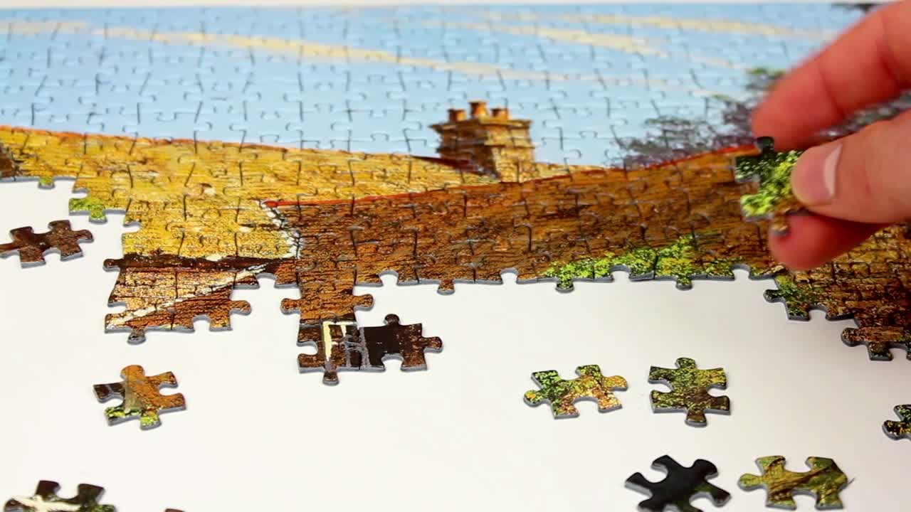Video Stock Person Putting Together A Puzzle Live Wallpaper Free