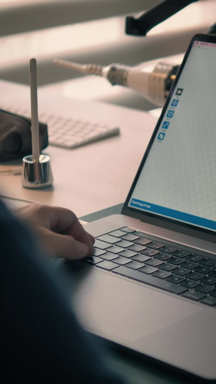 Video Stock Person Working On A D Model In His Workshop Live Wallpaper Free