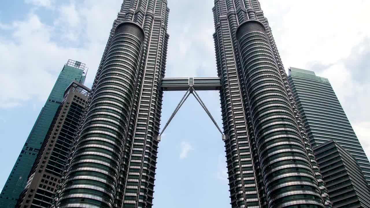 Video Stock Petronas Twin Towers In Daylight Live Wallpaper Free