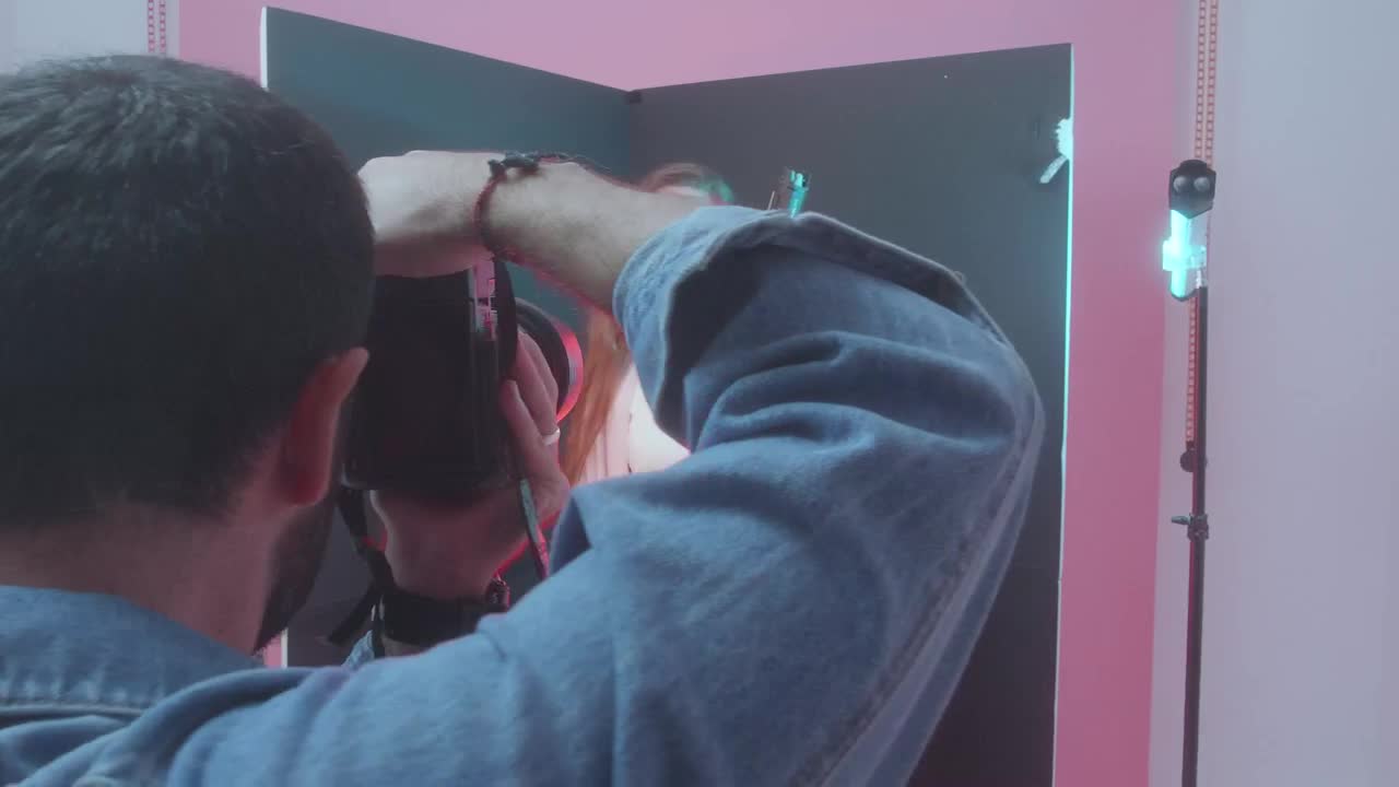 Video Stock Photo Session With A Girl Holding A Light Bar Live Wallpaper Free