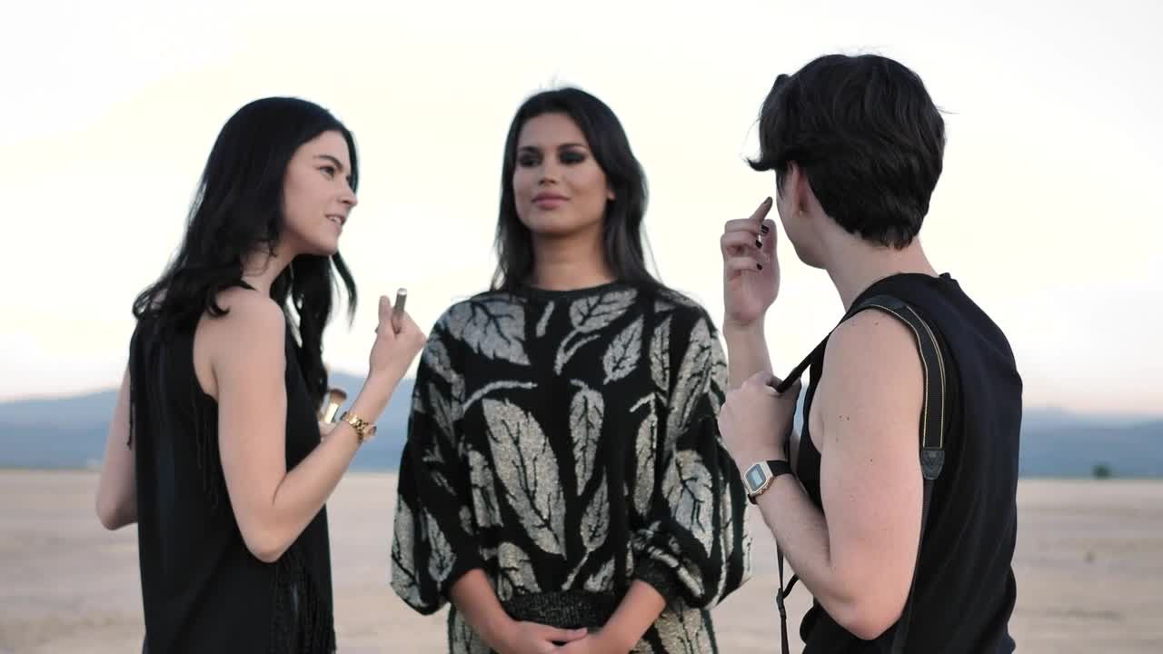 Video Stock Photographer And A Makeup Artist Preparing A Model Live Wallpaper Free