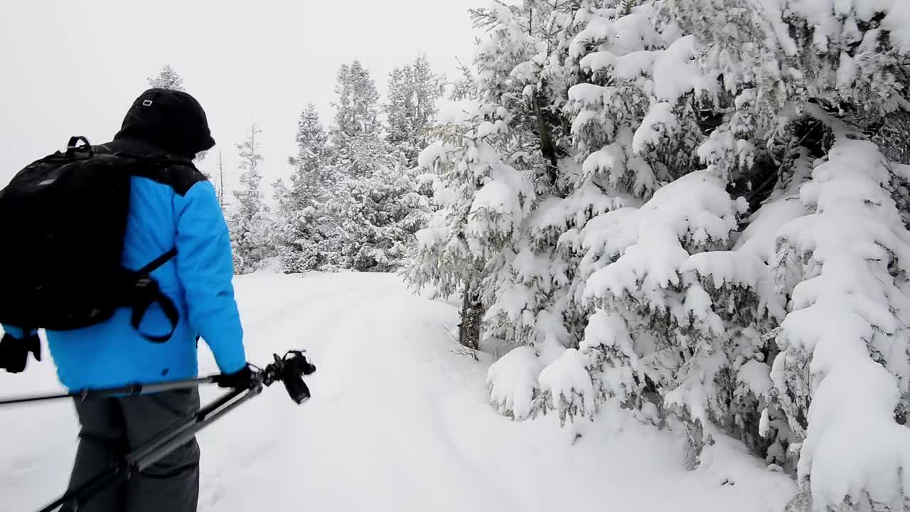 Video Stock Photographer Walking In The Alps During Winter Live Wallpaper Free