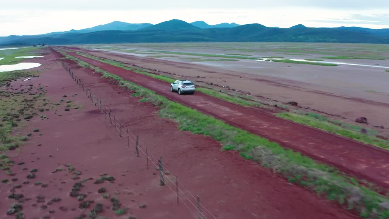 Video Stock Pickup Truck Crossing A Long Road In Nature Live Wallpaper Free