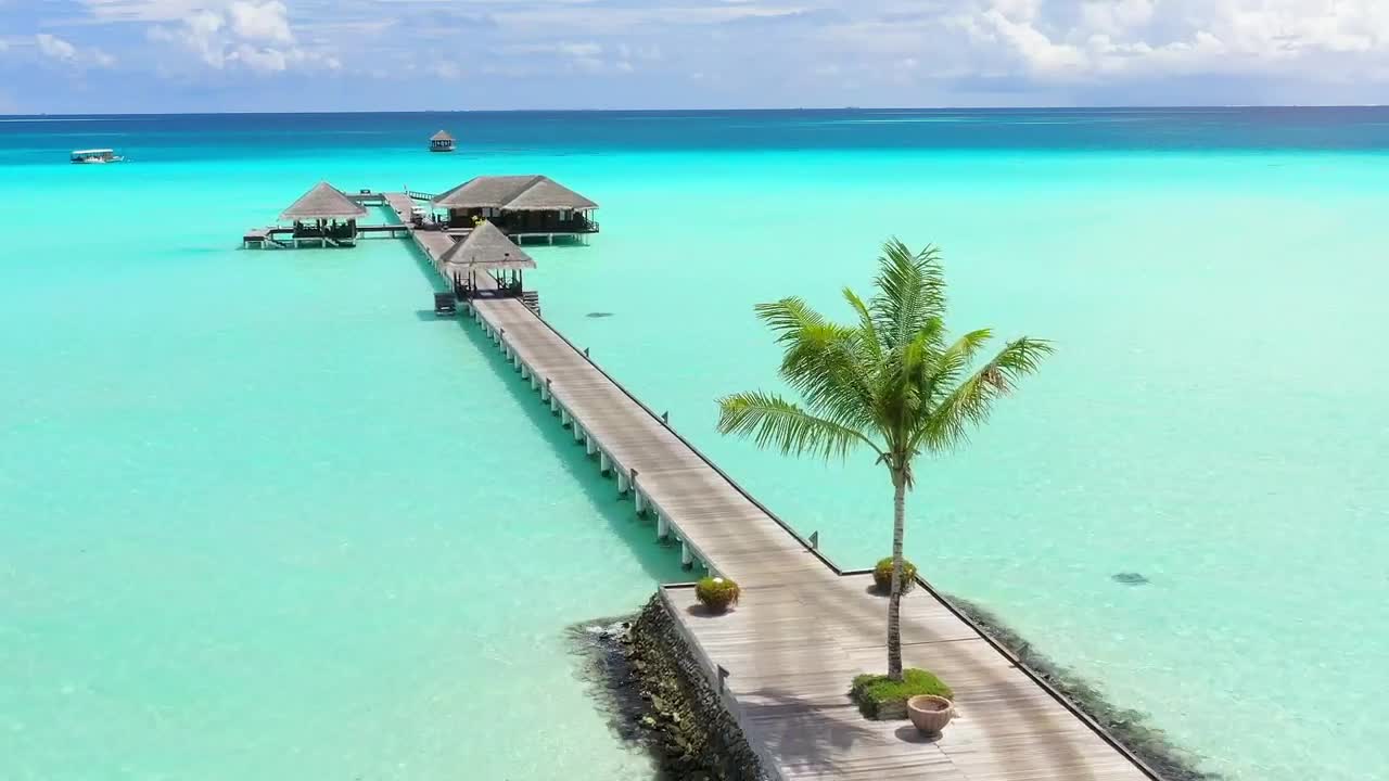 Video Stock Pier On The Shore Of The Turquoise Sea Live Wallpaper Free