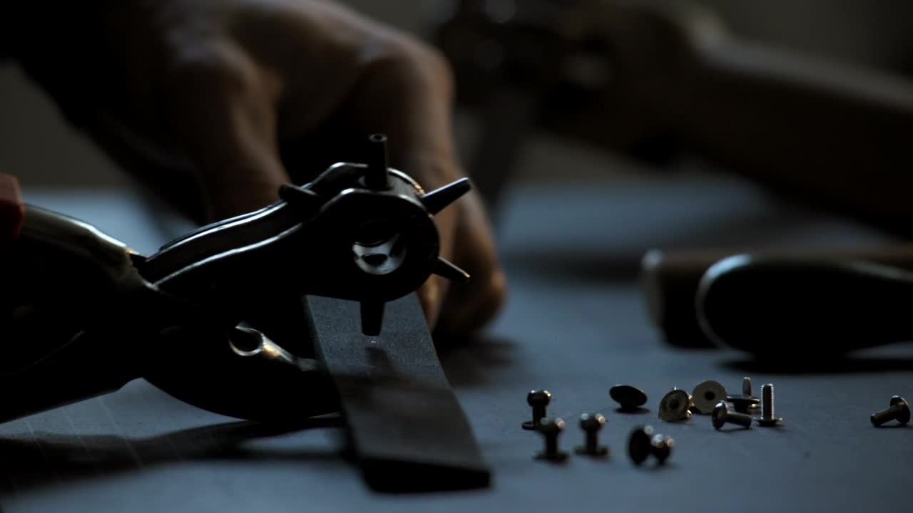 Video Stock Piercing Holes In Leather Live Wallpaper Free