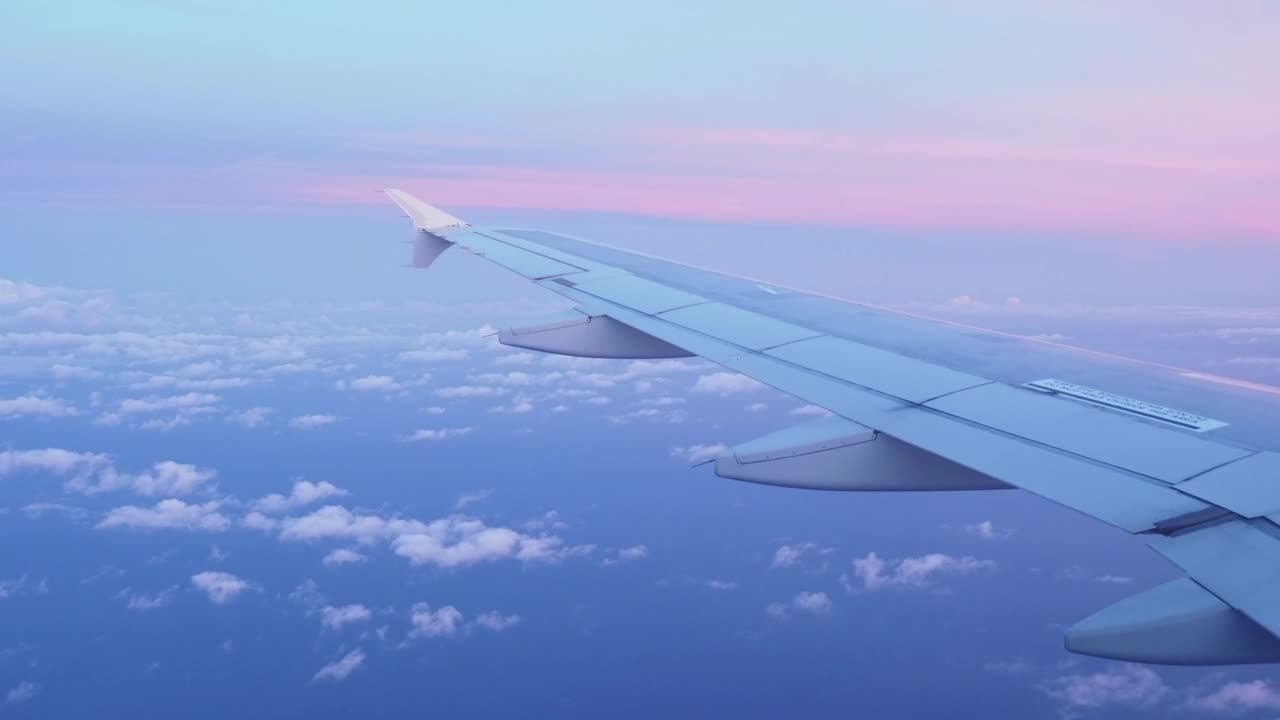Video Stock Pink Sunset Seen From A Plane Window Live Wallpaper Free