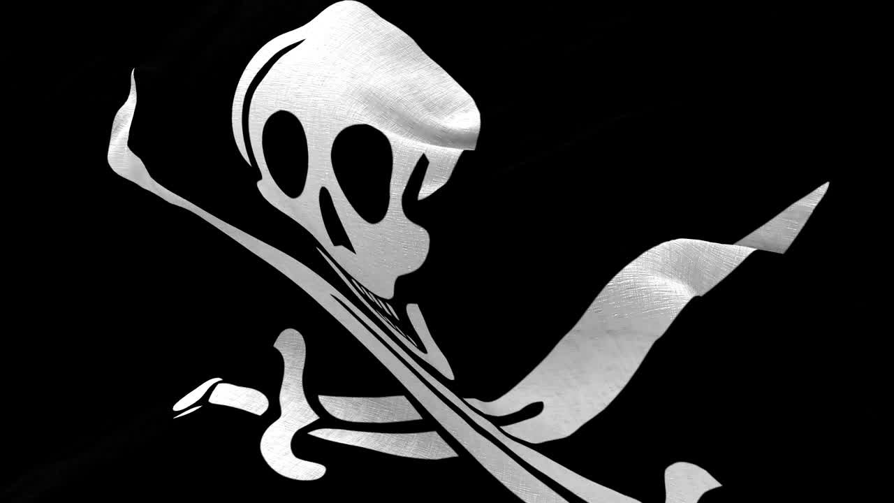 Video Stock Pirate Flag Waving In Slow Motion Live Wallpaper Free