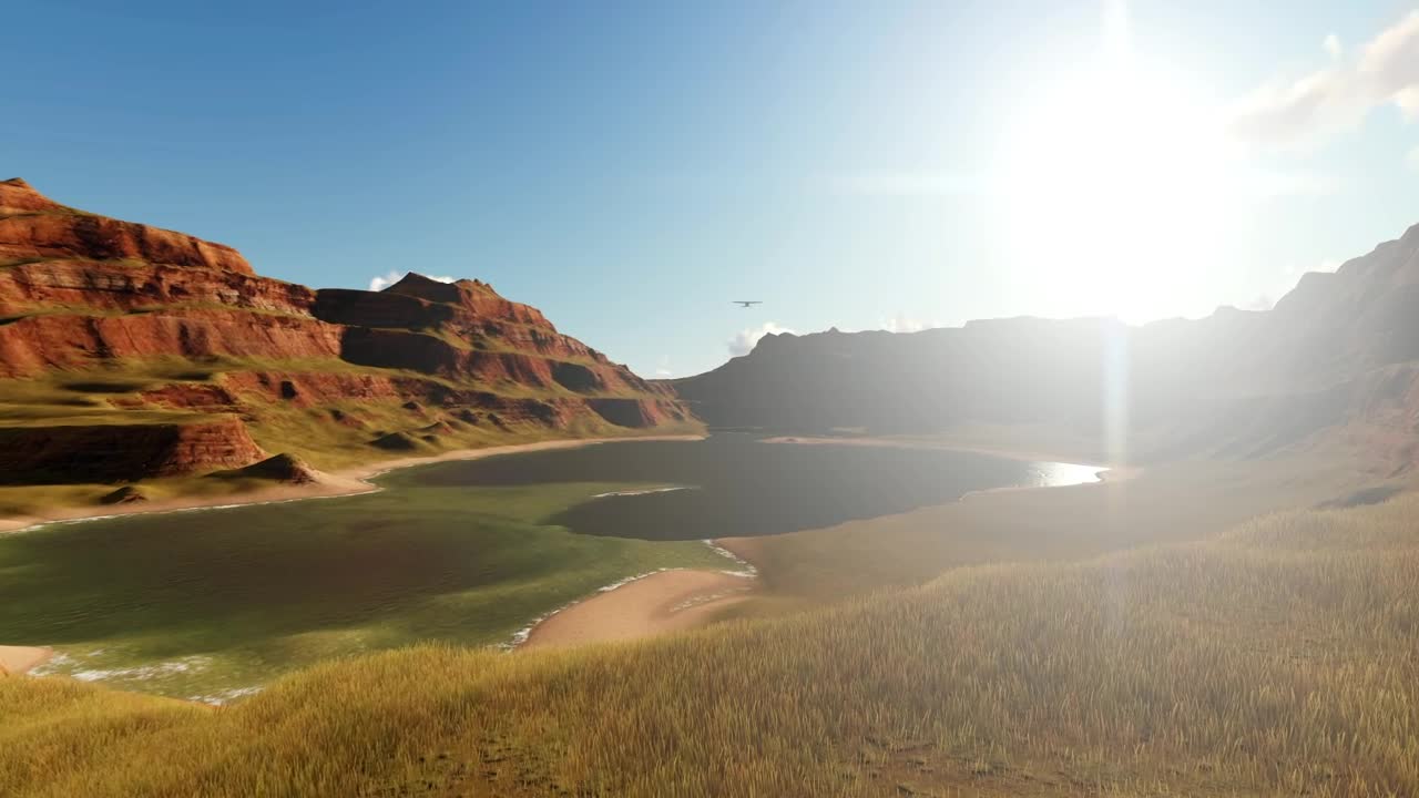 Video Stock Plane Flying Over A Desert Live Wallpaper Free