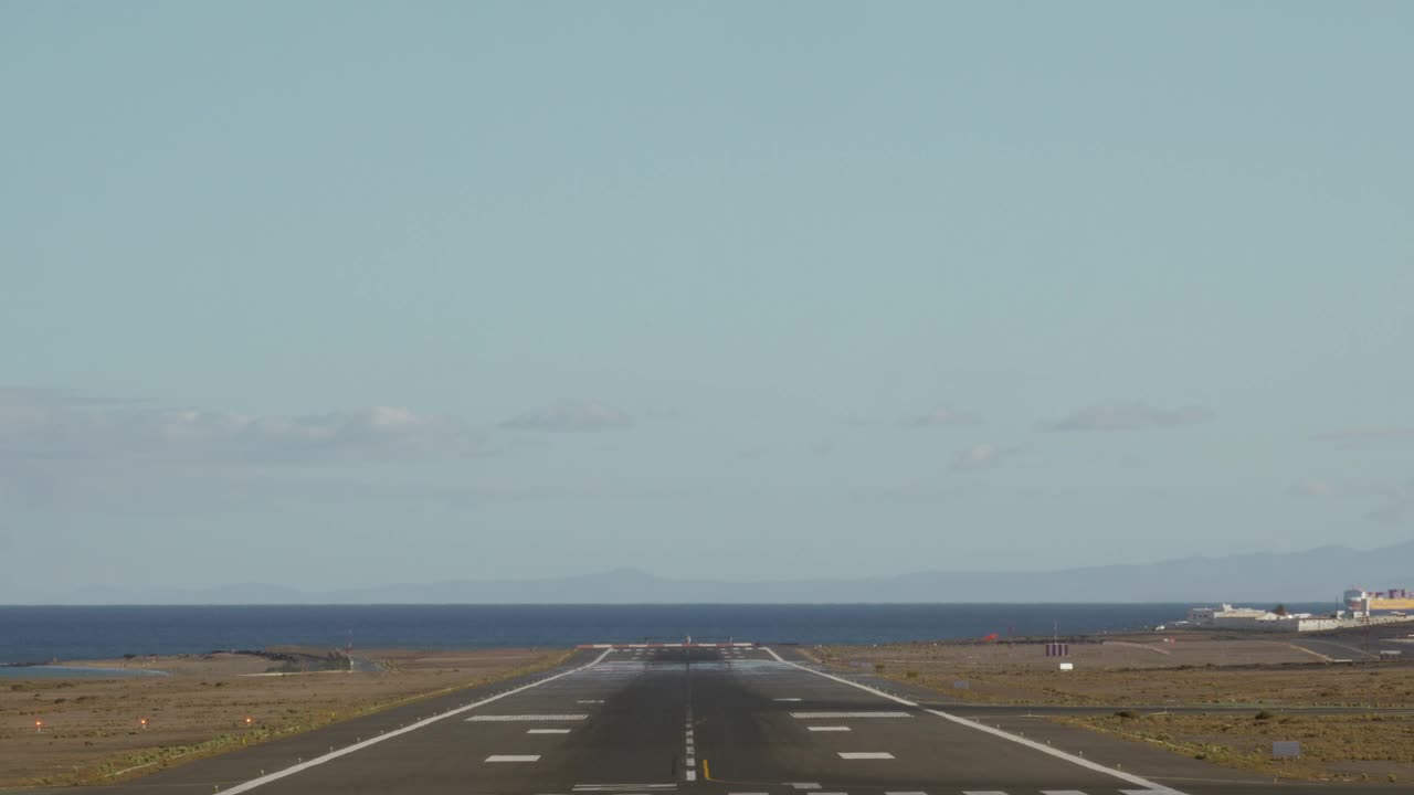 Video Stock Plane Landing At A Coastal Airport Live Wallpaper Free