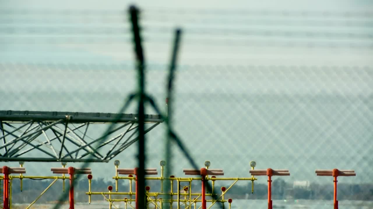 Video Stock Plane Landing On The Track In The Airport Live Wallpaper Free