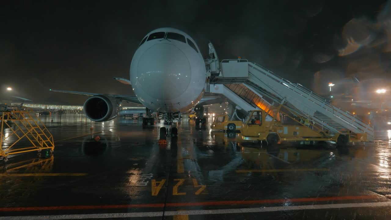 Video Stock Plane Parked With Stairs Attached Live Wallpaper Free