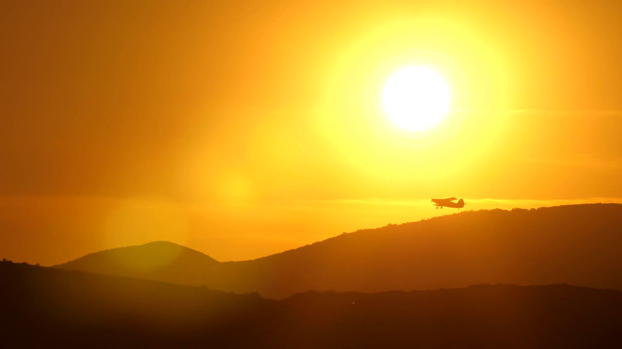Video Stock Plane Taking Off At Sunset Live Wallpaper Free