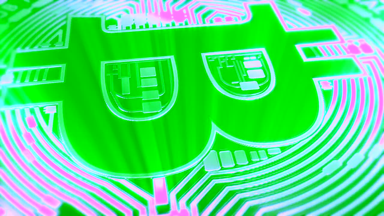 Video Stock Platform In The Shape Of The Logo Of Bitcoins Live Wallpaper Free