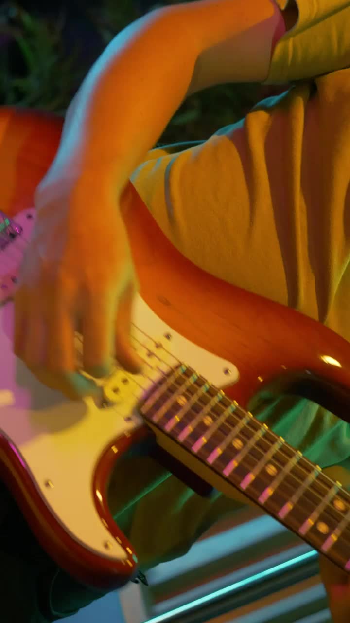 Video Stock Playing A Guitar Solo On A Live Stage Live Wallpaper Free