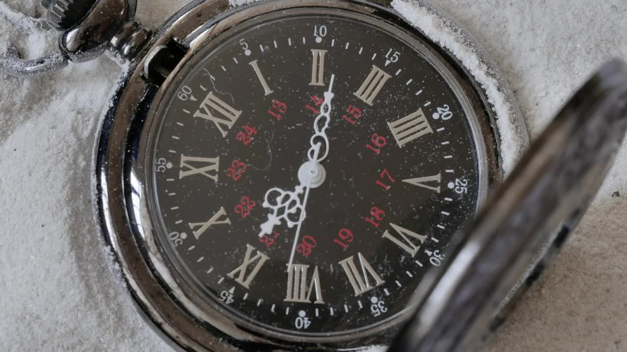Video Stock Pocket Watch Moving Fast On Snow Live Wallpaper Free