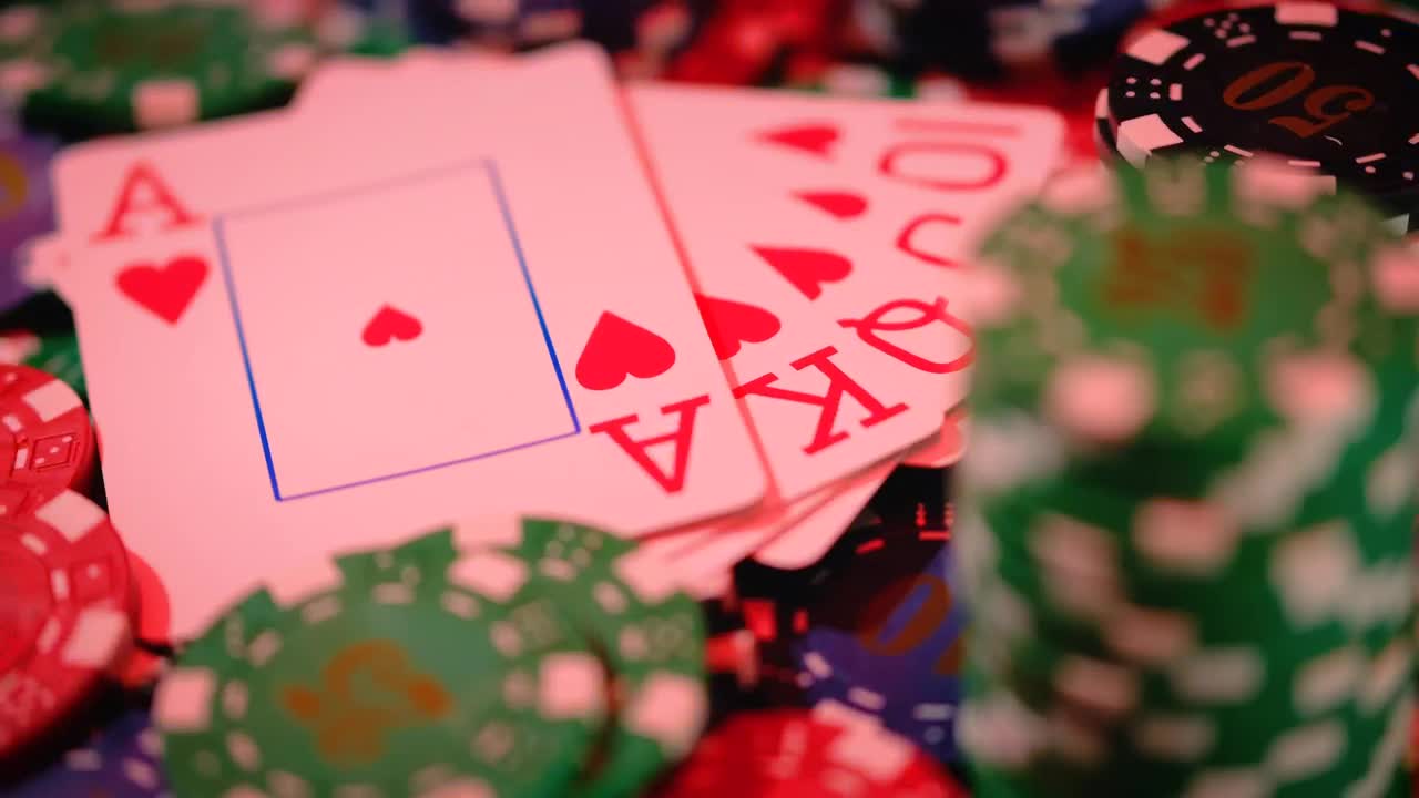 Video Stock Poker Cards Surrounded By Casino Chips Live Wallpaper Free