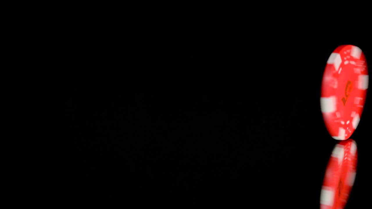 Video Stock Poker Chip Spinning On A Black Background Live Wallpaper Free