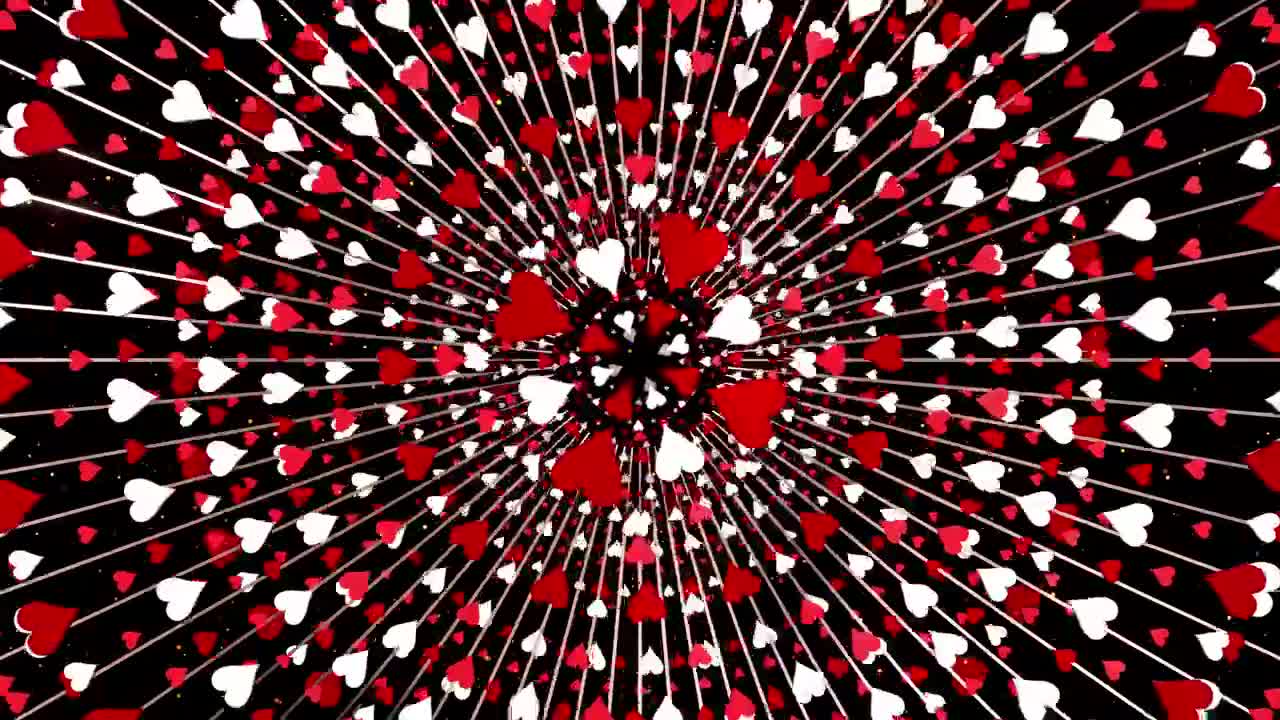 Video Stock Poker Hearts Flying In Circles Loop Video Live Wallpaper Free