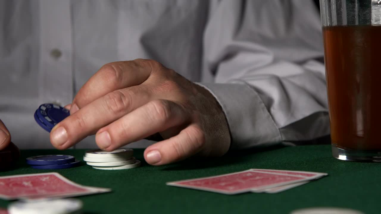 Video Stock Poker Player Holding Chips Live Wallpaper Free