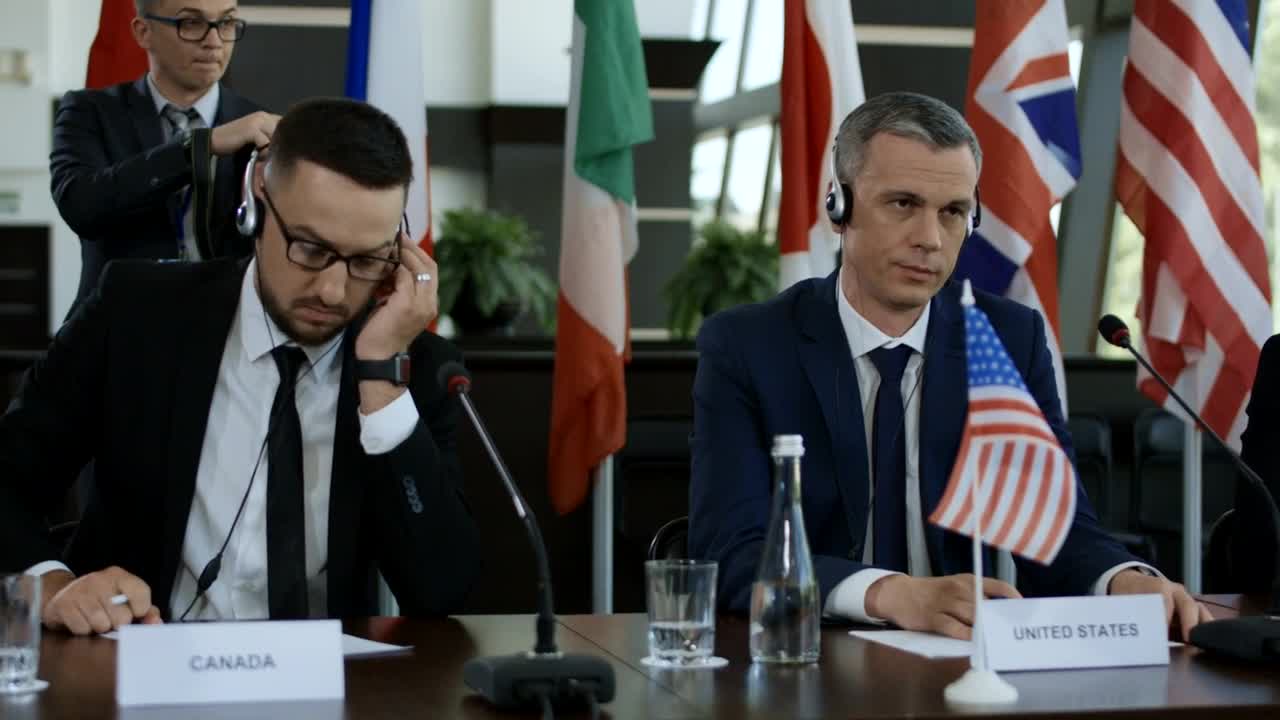 Video Stock Politicians In International Summit Live Wallpaper Free