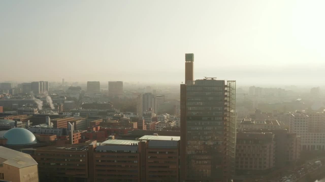 Video Stock Pollution Over The City Of Berlin Live Wallpaper Free