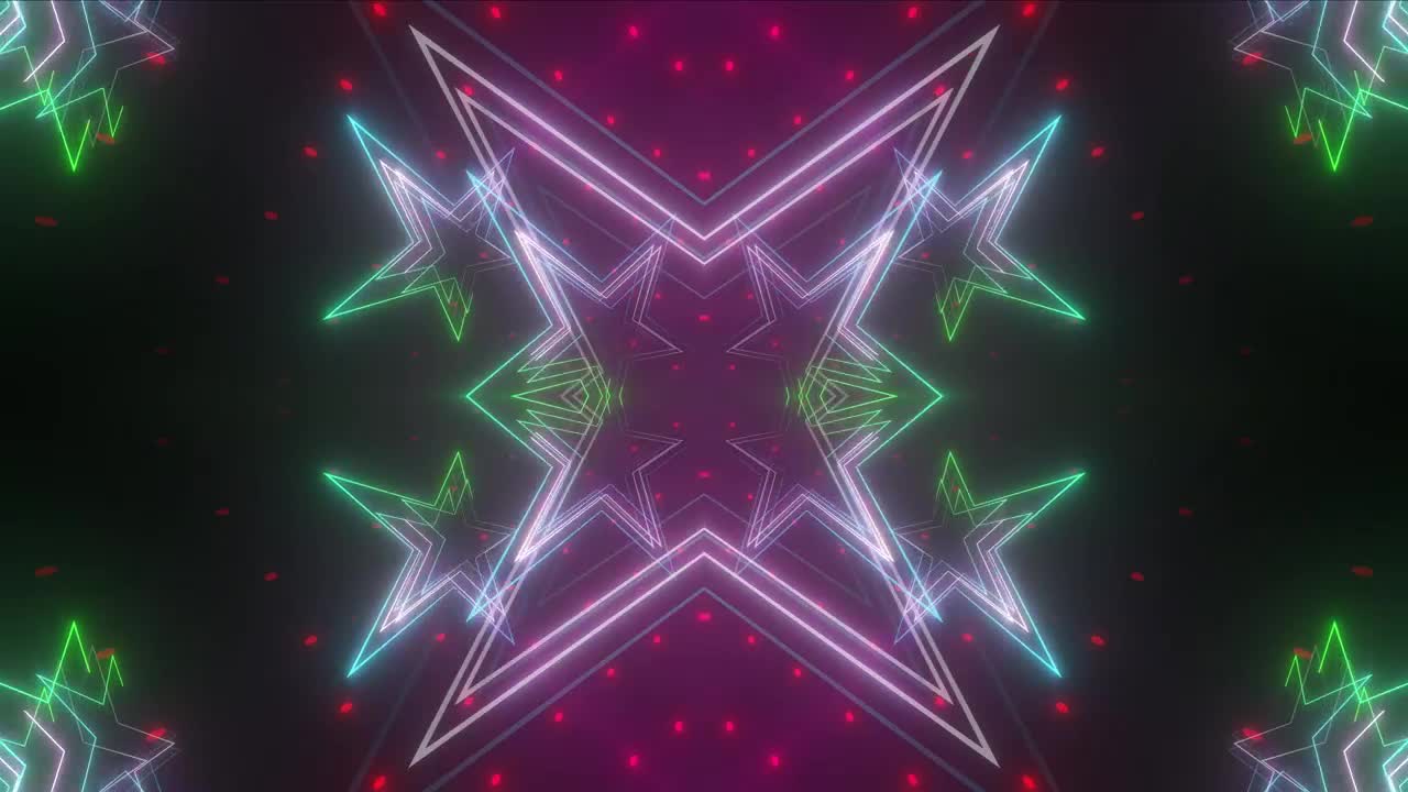Video Stock Polygons With Neon Colored Lights Peaks Live Wallpaper Free