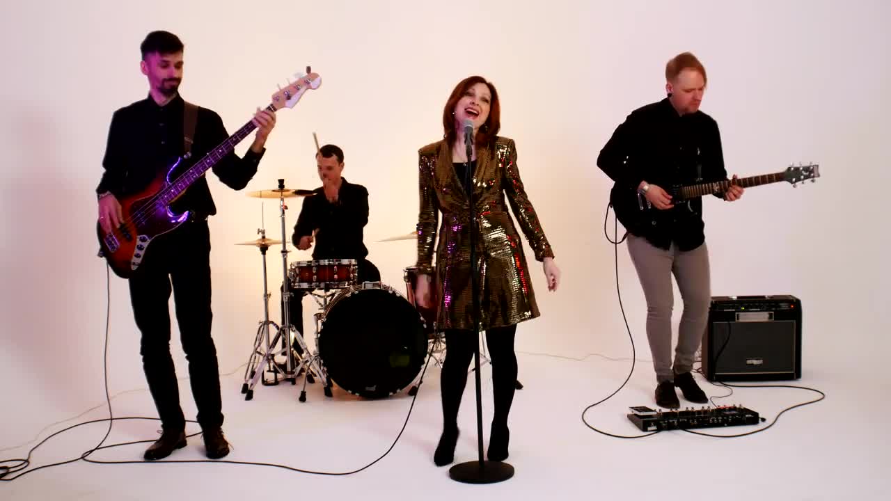 Video Stock Pop Band Playing On A White Background Live Wallpaper Free