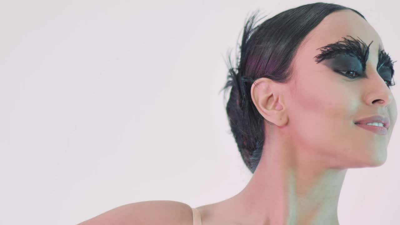 Video Stock Portrait Of A Ballet Dancer On A White Background Live Wallpaper Free