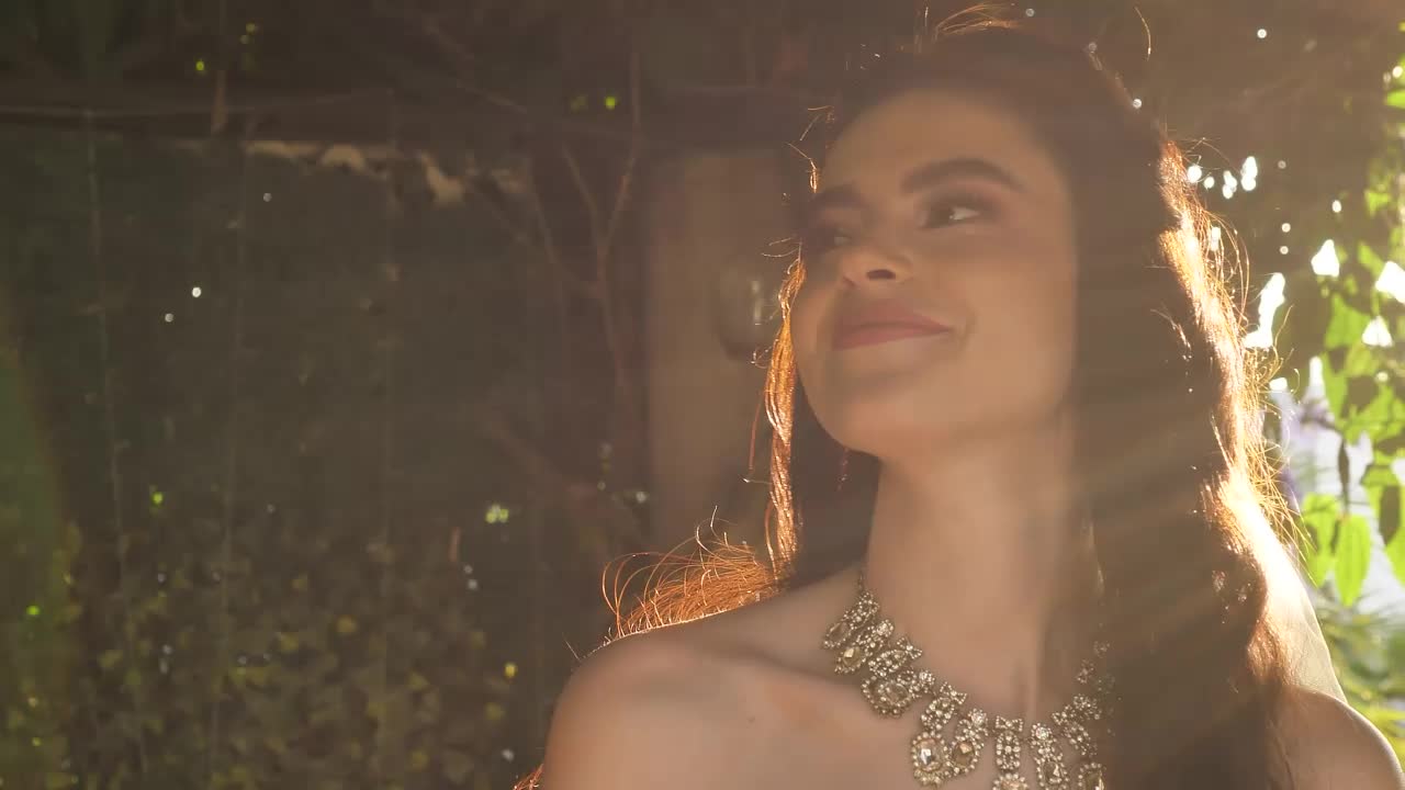 Video Stock Portrait Of A Bride Smiling Live Wallpaper Free