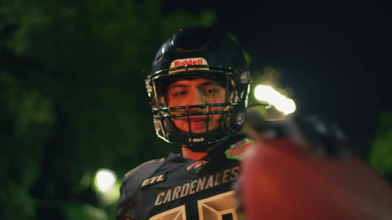 Video Stock Portrait Of A Confident Football Player Live Wallpaper Free