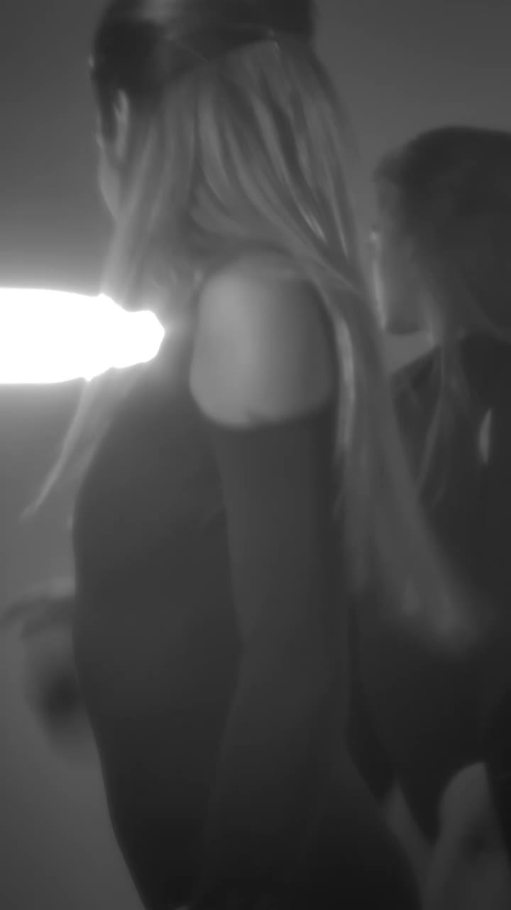 Video Stock Portrait Of A Girl Dancing In Black And White Live Wallpaper Free