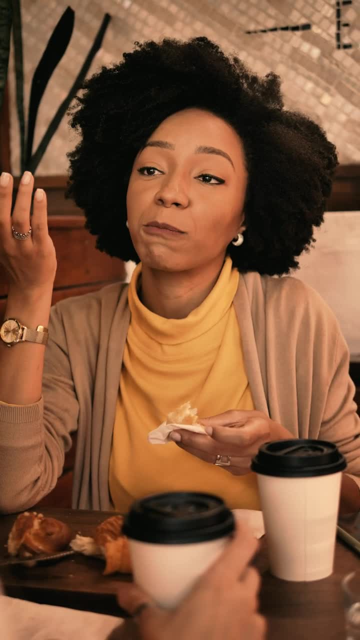 Video Stock Portrait Of A Girl During A Breakfast With A Friend Live Wallpaper Free