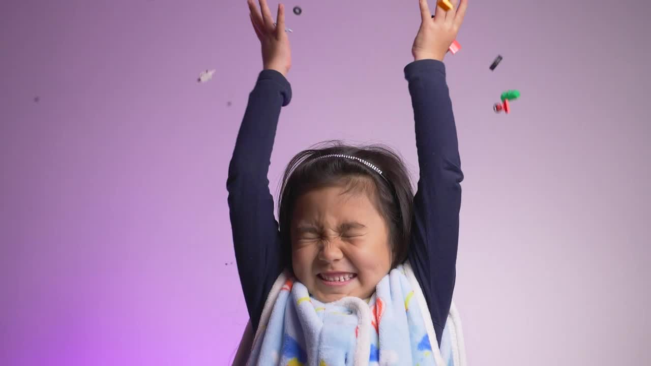 Video Stock Portrait Of A Girl While Lego Pieces Fall Live Wallpaper Free