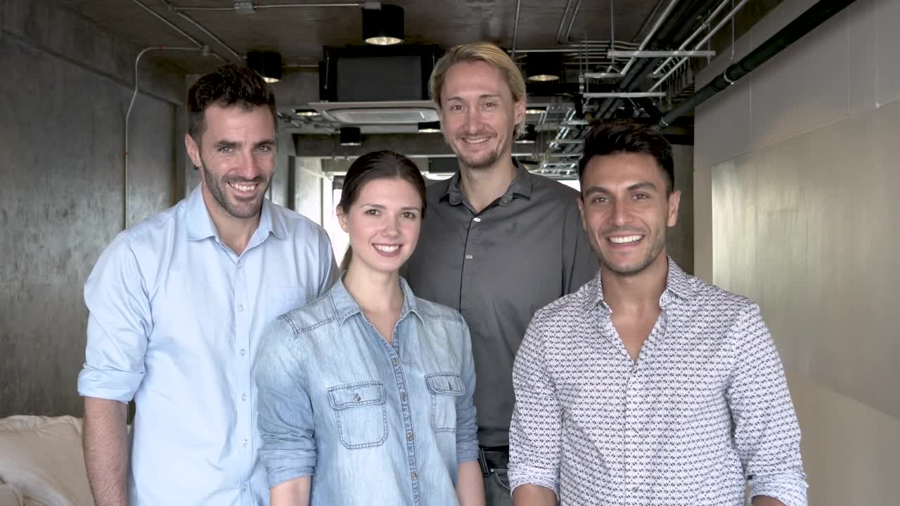Video Stock Portrait Of A Positive And Successful Work Team Live Wallpaper Free