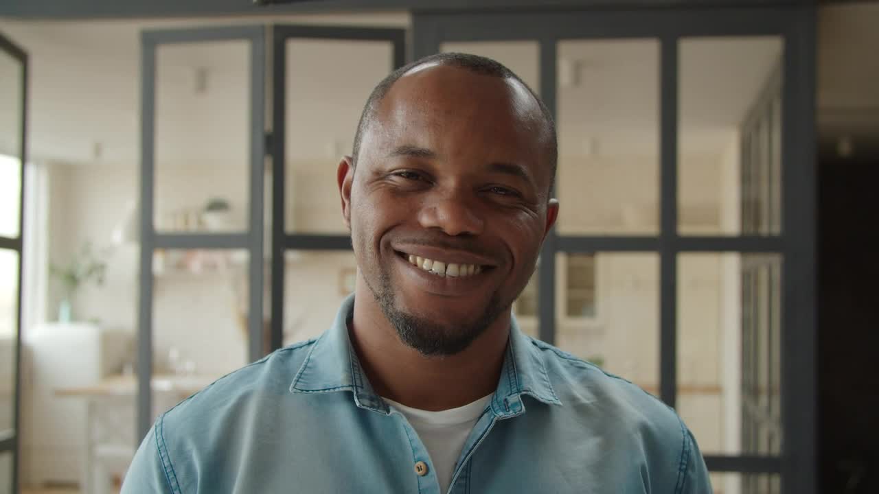 Video Stock Portrait Of A Smiling Man Live Wallpaper Free