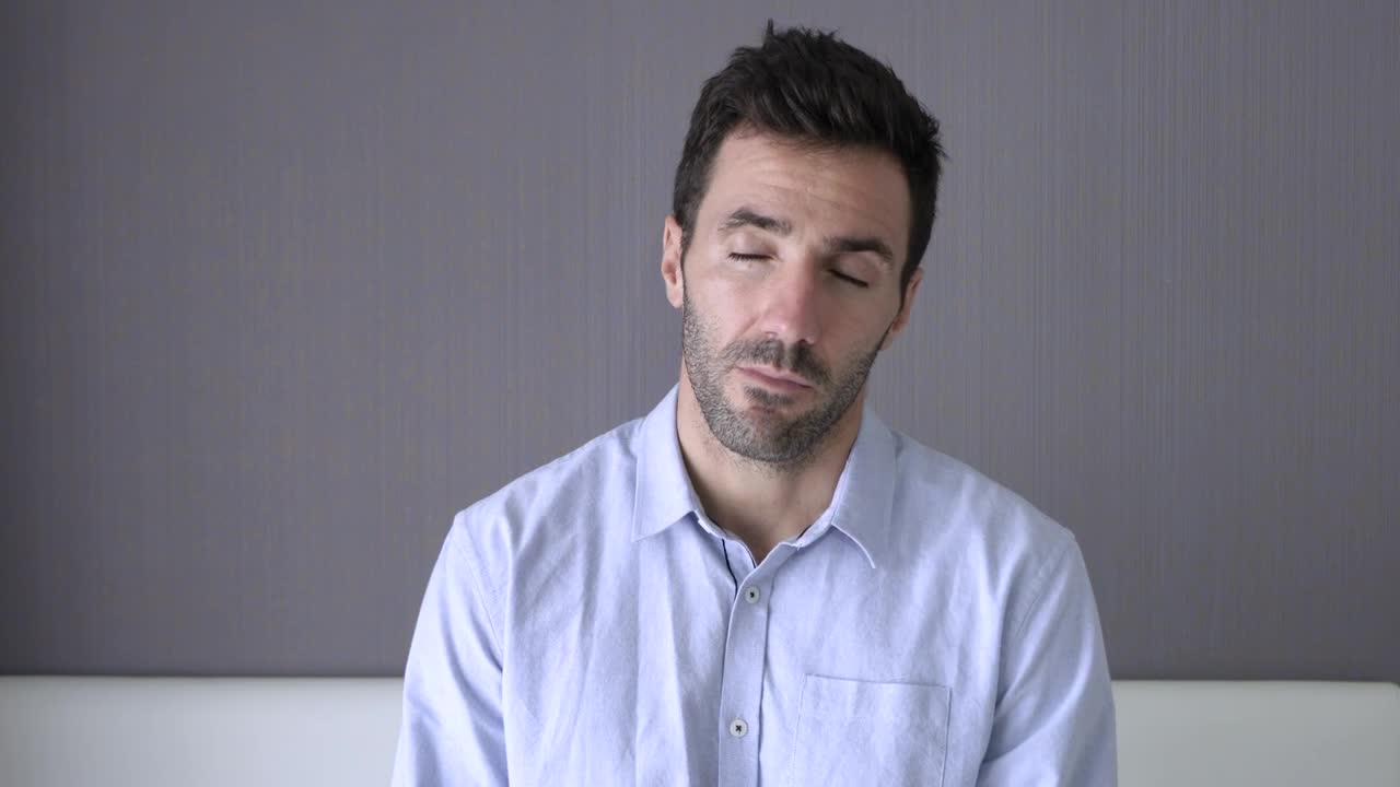 Video Stock Portrait Of A Very Sleepy Man Live Wallpaper Free