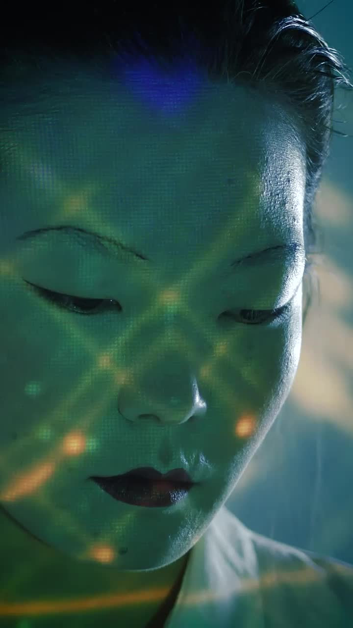 Video Stock Portrait Of An Asian Female Cyborg Live Wallpaper Free