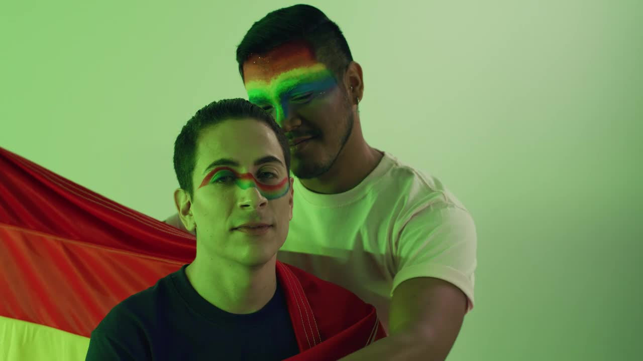 Video Stock Portrait Of An Lgbt Couple Hugging Live Wallpaper Free