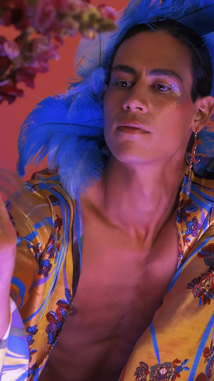 Video Stock Portrait Of An Lgbtq Boy Appreciating A Flower Live Wallpaper Free