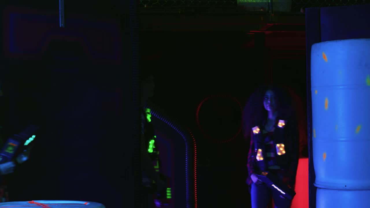 Video Stock Portrait Of Laser Tag Players Live Wallpaper Free