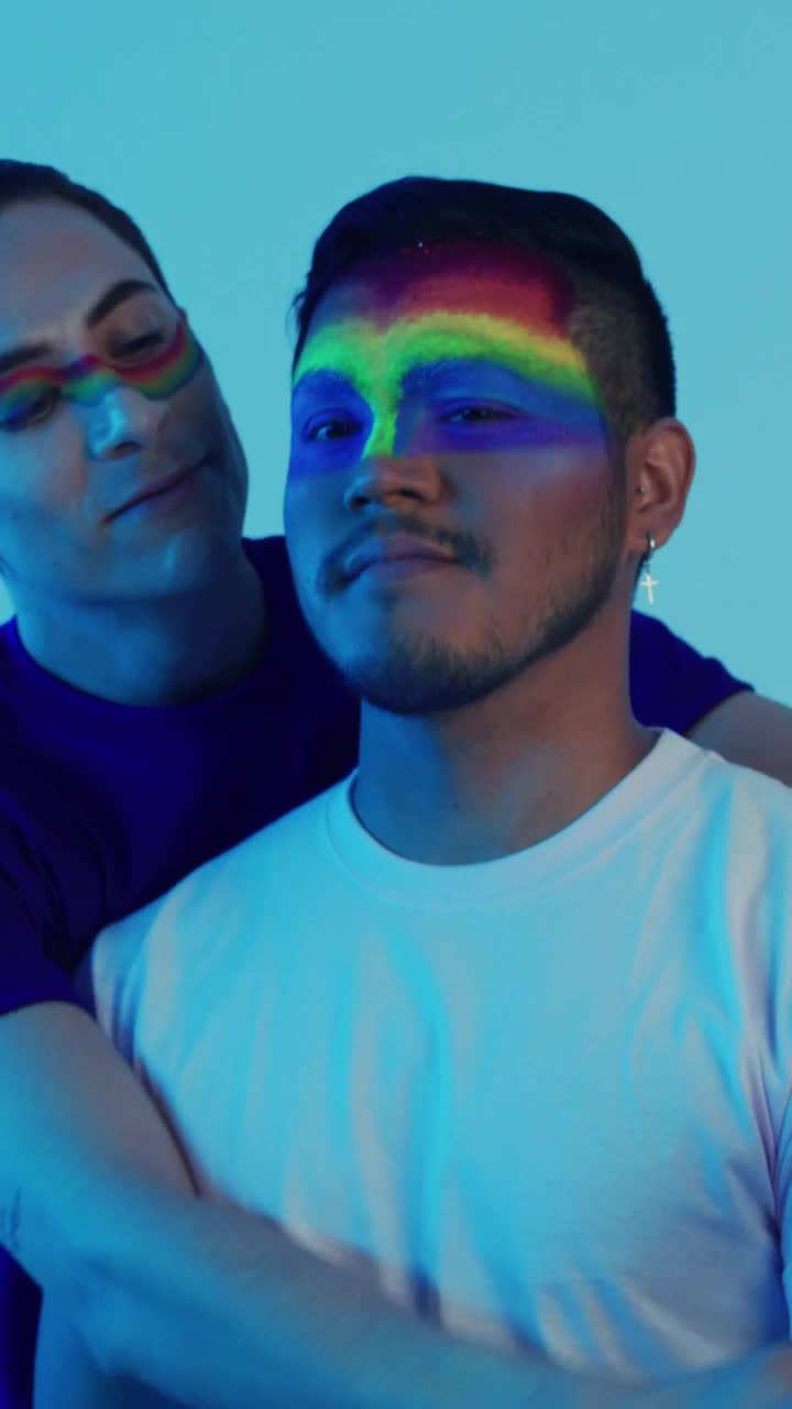 Video Stock Portrait Of Lgbt Couple Of Men Embracing Live Wallpaper Free