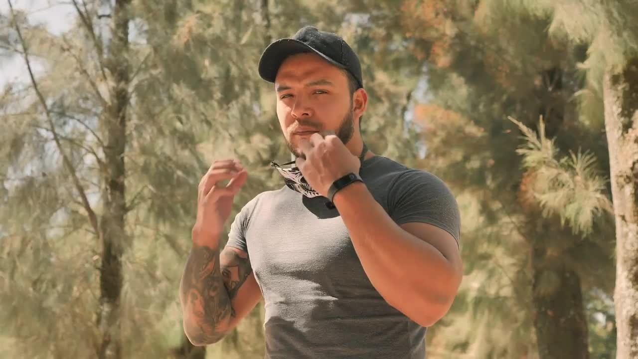 Video Stock Portrait Of Sportsman Wearing Face Mask Live Wallpaper Free