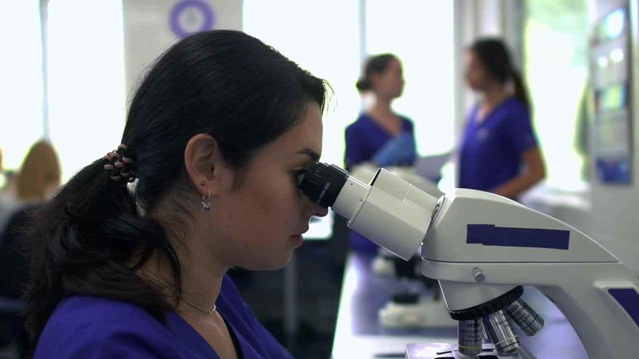 Video Stock Portrait Of Woman Working In A Laboratory Live Wallpaper Free
