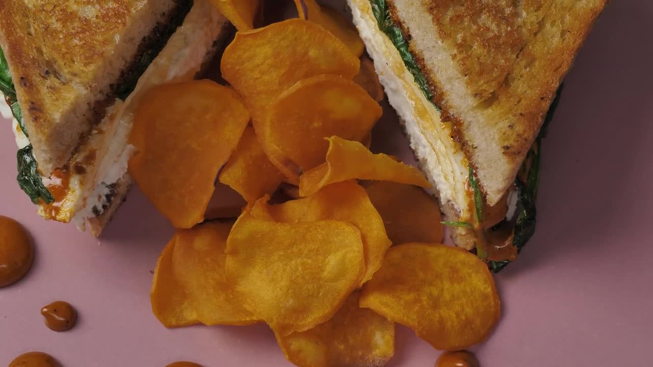 Video Stock Potato Chips And A Half Roasted Sandwich Live Wallpaper Free