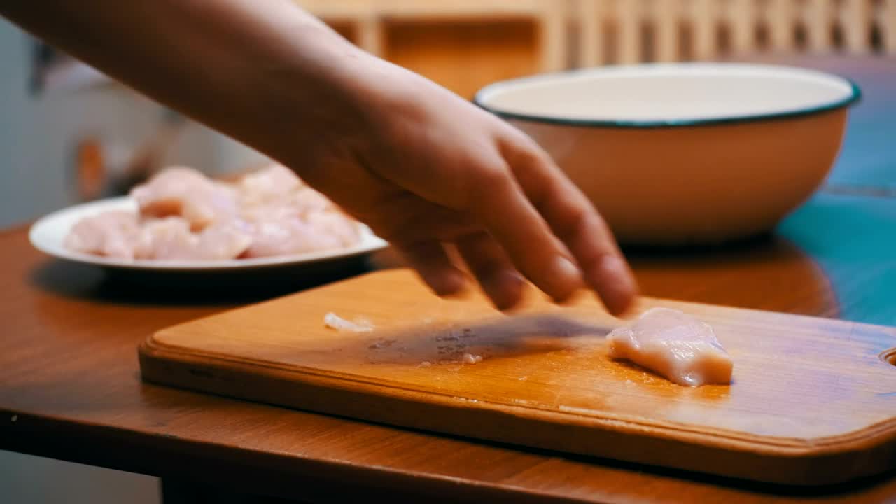 Video Stock Pounding Fresh Meat With A Meat Hammer Live Wallpaper Free