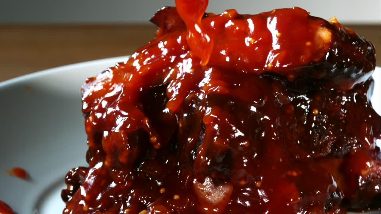 Video Stock Pouring Barbecue Sauce In Slow Motion Live Wallpaper Free